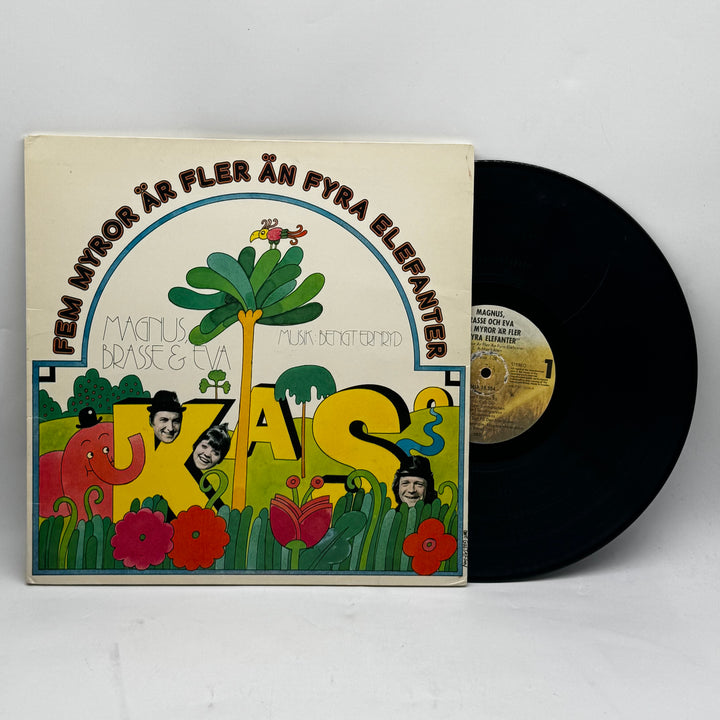 Retro vinylskiva Fem myror fler elefanter