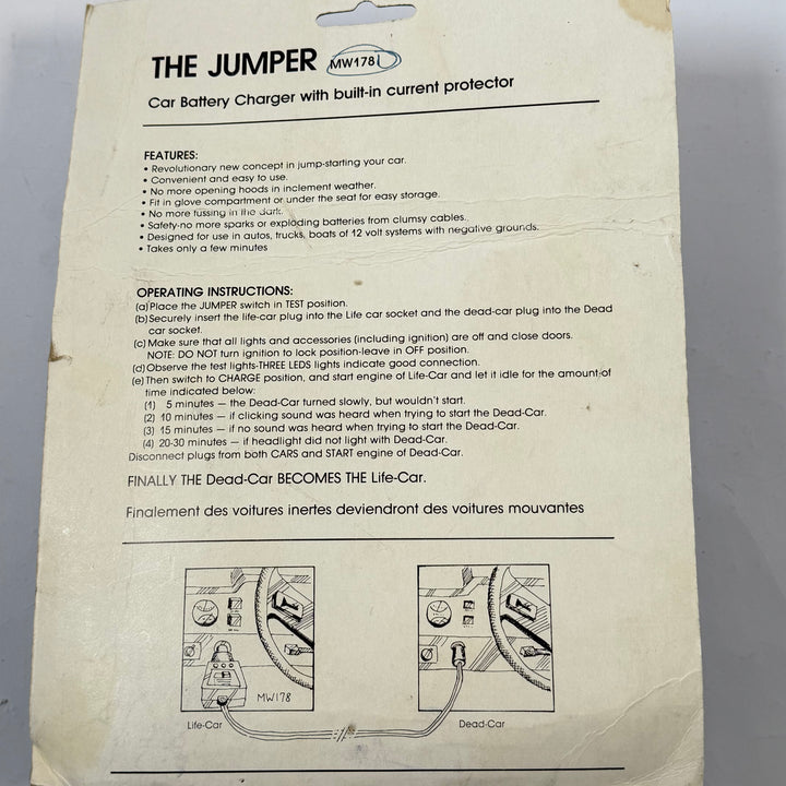 Retro bilbatteriladdare och starthjälp MW Jumper