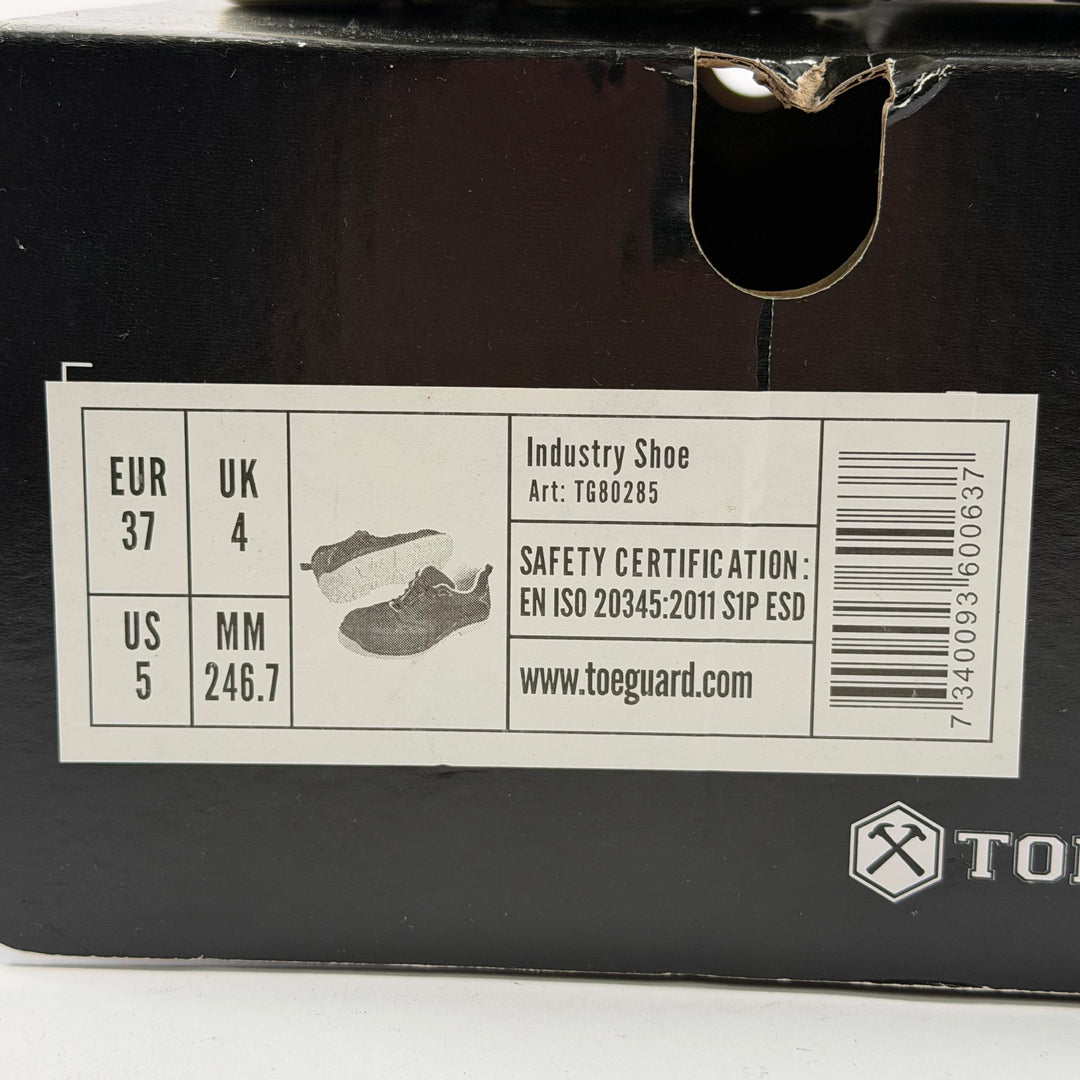 Toe Guard svarta skyddsskor komposit tå 37