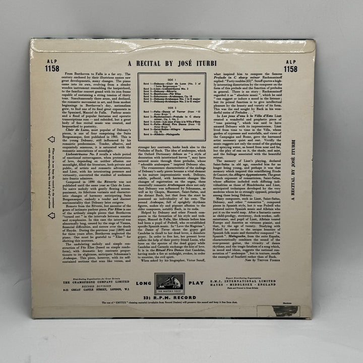 Klassisk vinyl LP från José Iturbi
