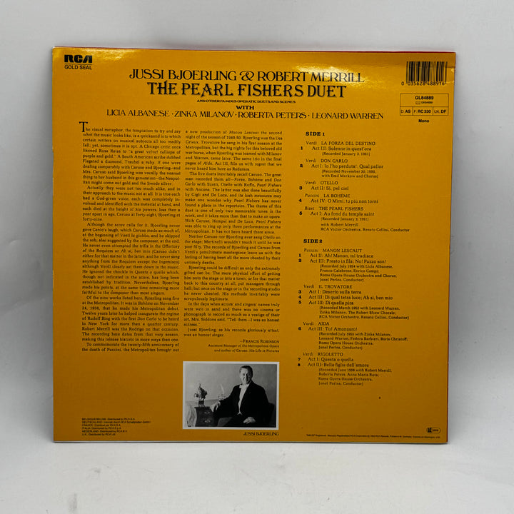 Jussi Björling Vinylskiva Klassisk Operaduett Retro