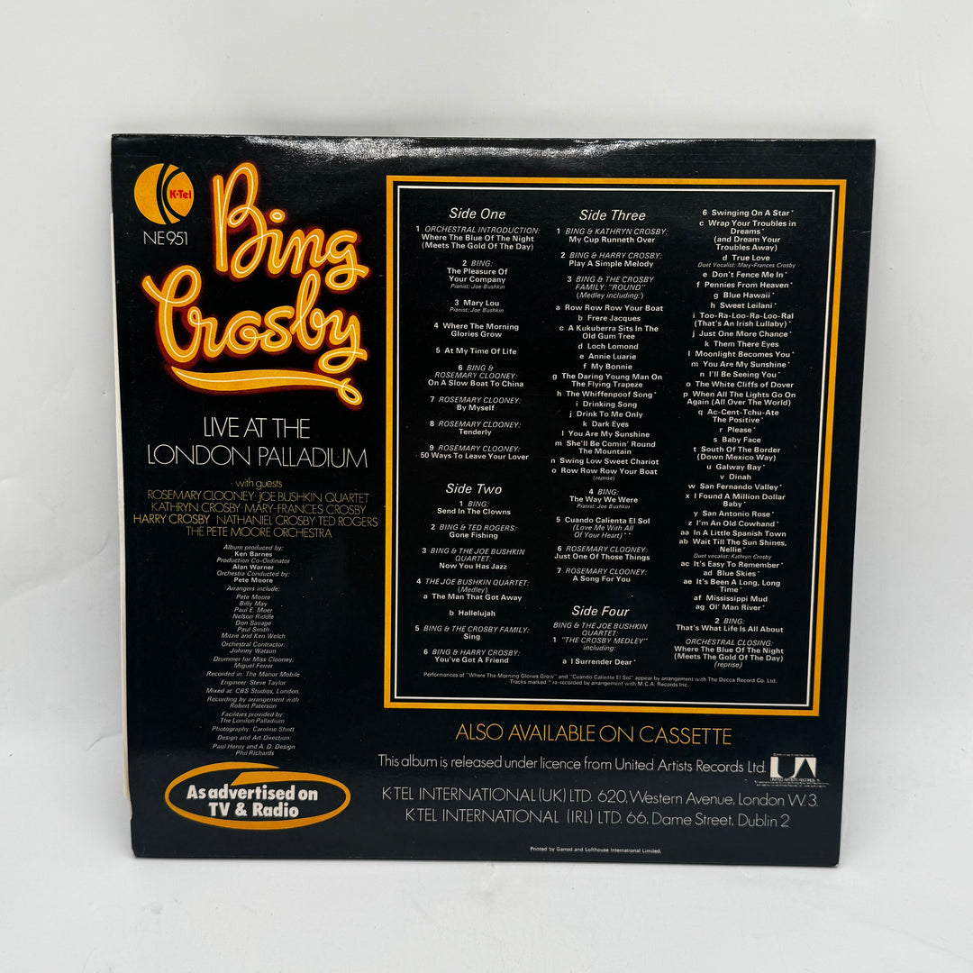 Bing Crosby retro dubbel-LP vinyl mycket gott skick