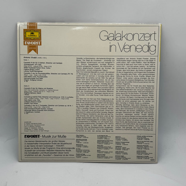 Vinylskiva Retro Vivaldi Barockmusik Favorit