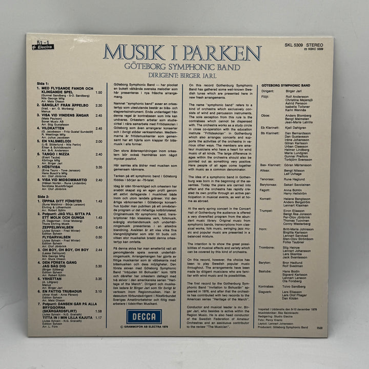 Klassisk retrovinyl Musik I Parken Decca