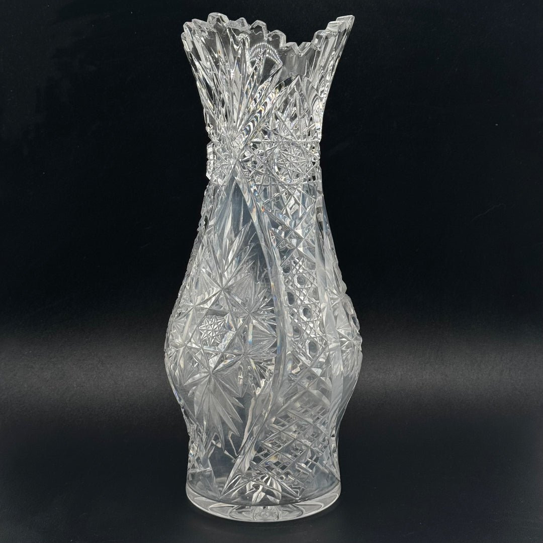 Retro elegant kristallvas 30 cm hög