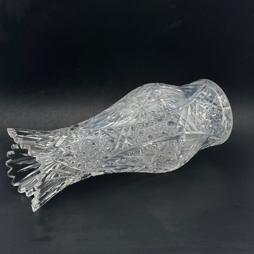 Retro elegant kristallvas 30 cm hög