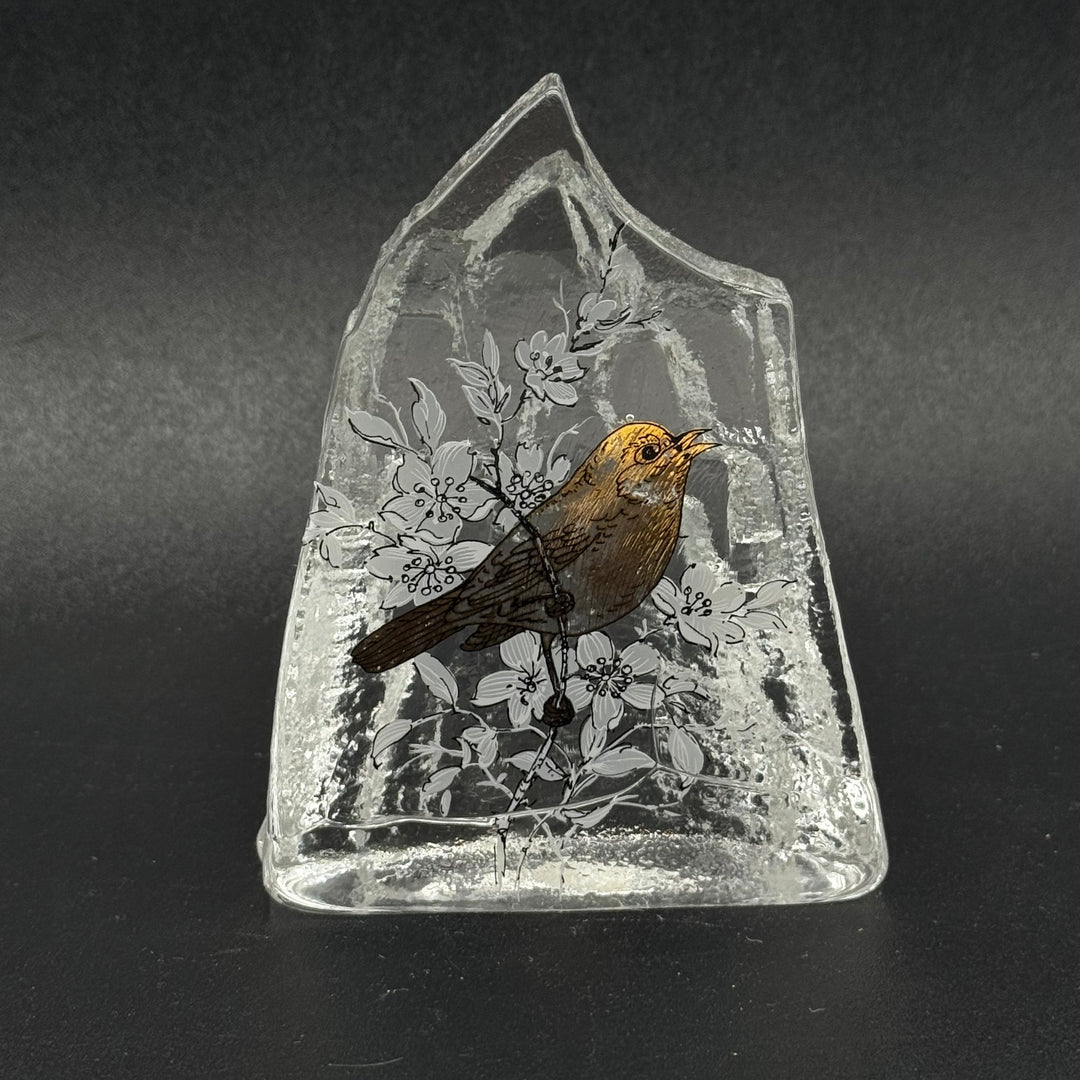 Retro glasfågelfigur i mycket gott skick