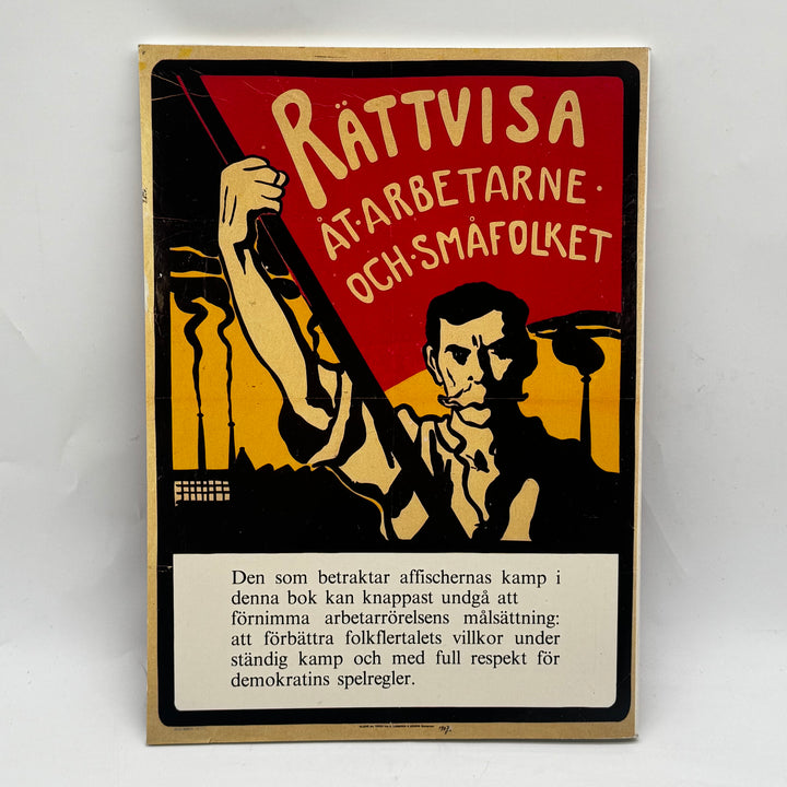 Retro bok med politiska affischer Socialdemokraterna