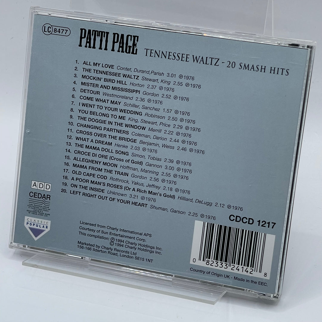 Patti Page CD Tennessee Waltz Retro Klassiker