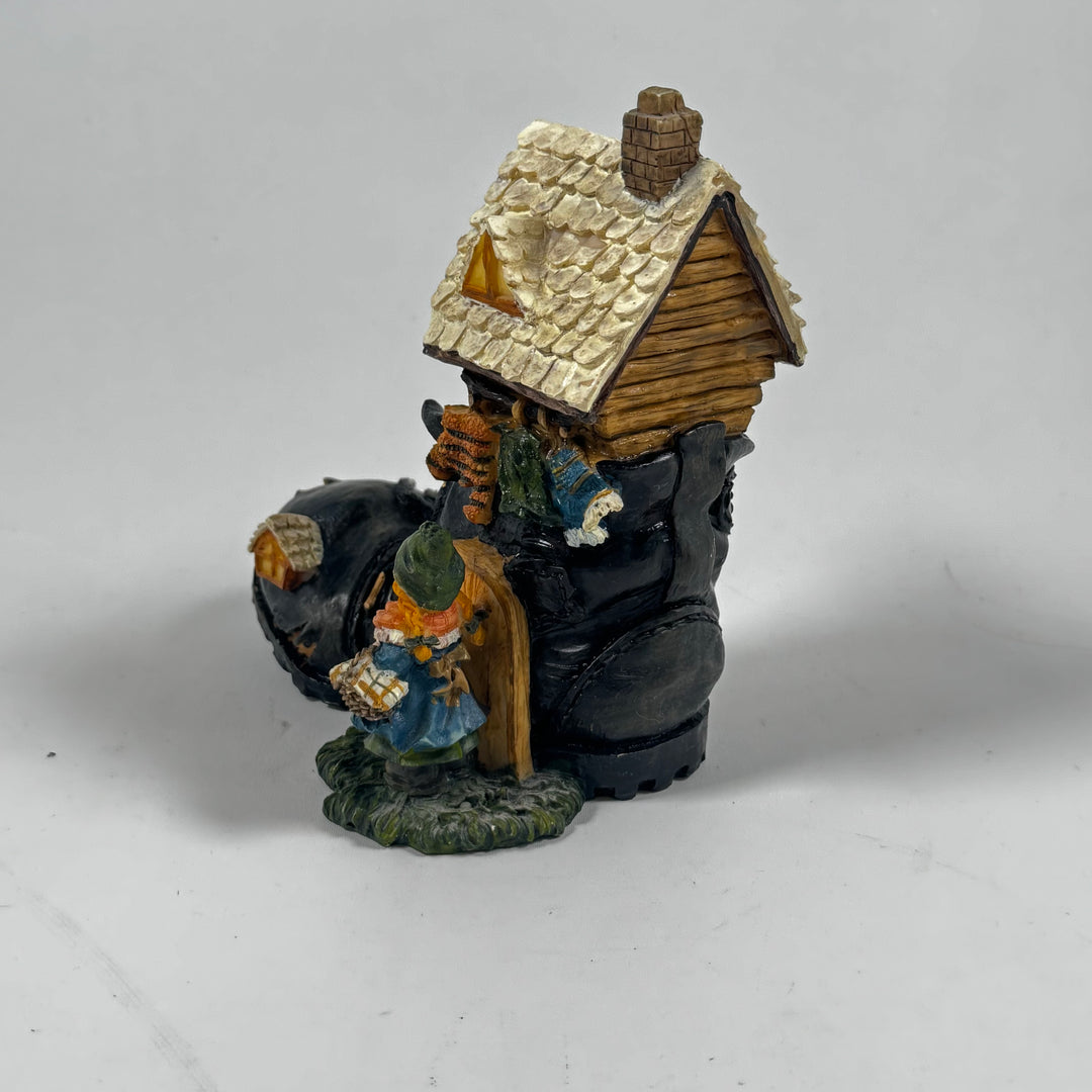 Retro dekorationsfigur gnometema i polystone