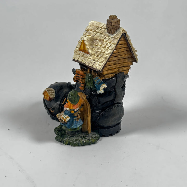 Retro dekorationsfigur gnometema i polystone