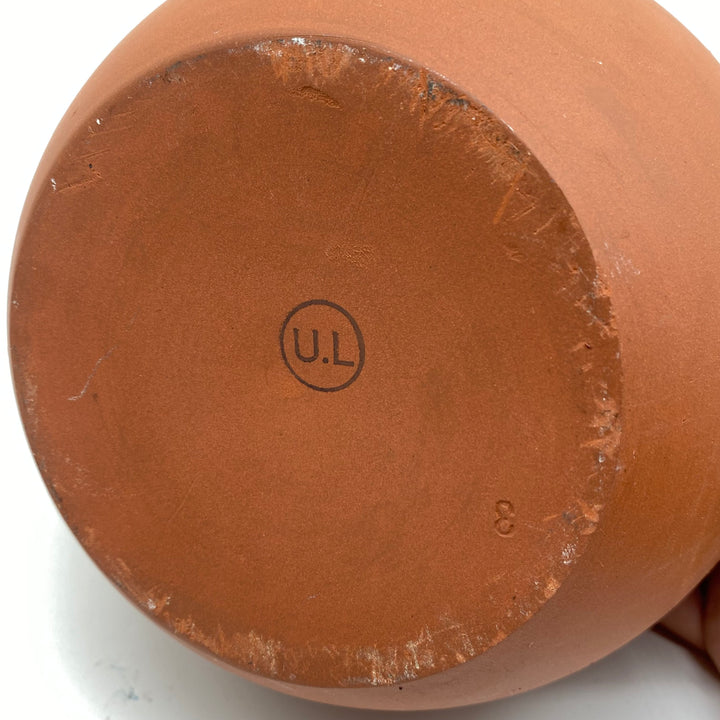 Retro lergodstekanna med flätat rep-handtag