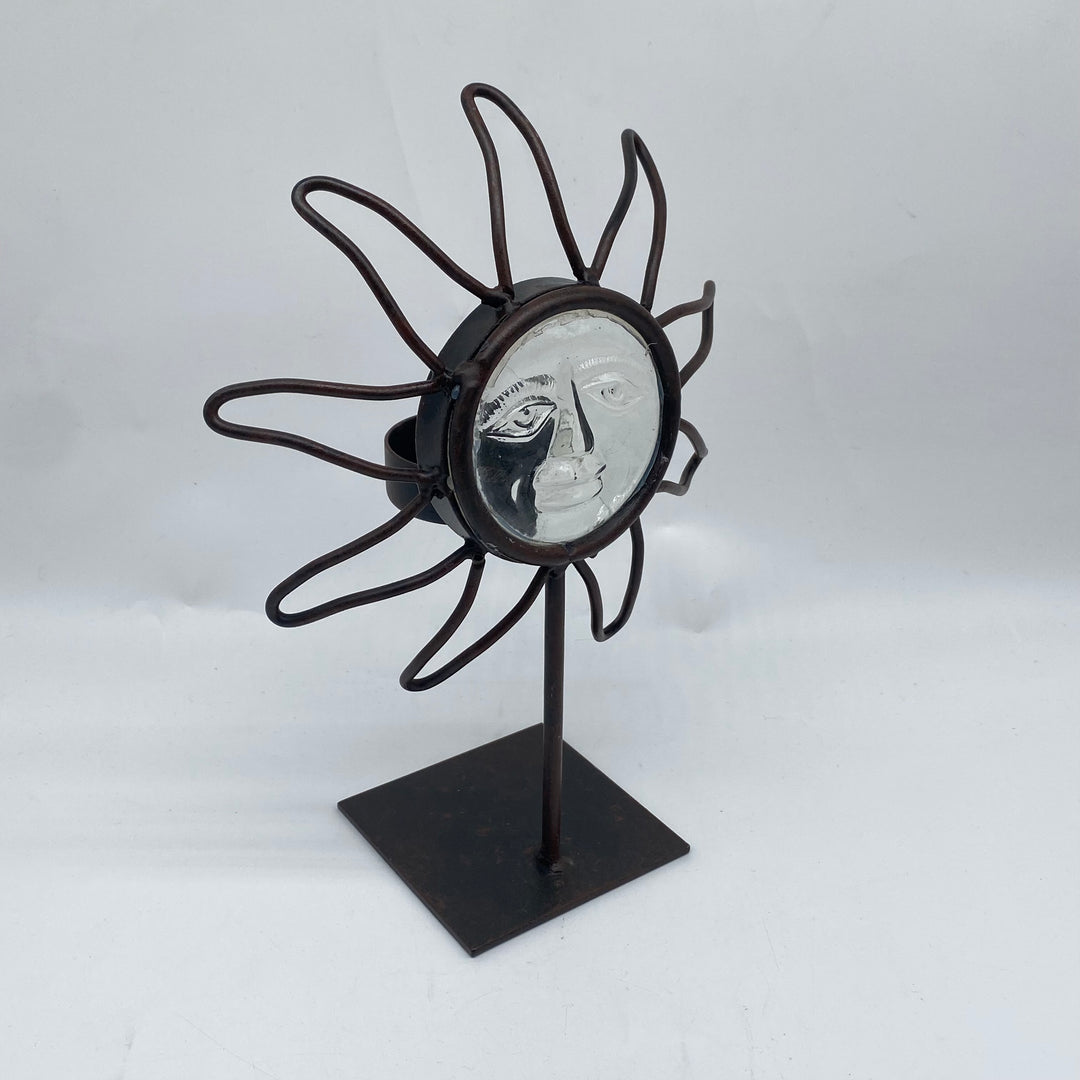 Unik dekorativ solskulptur i metall
