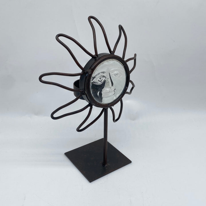 Unik dekorativ solskulptur i metall