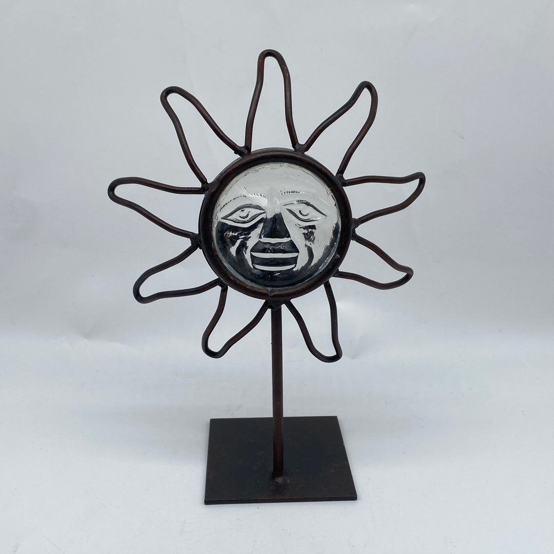Unik dekorativ solskulptur i metall
