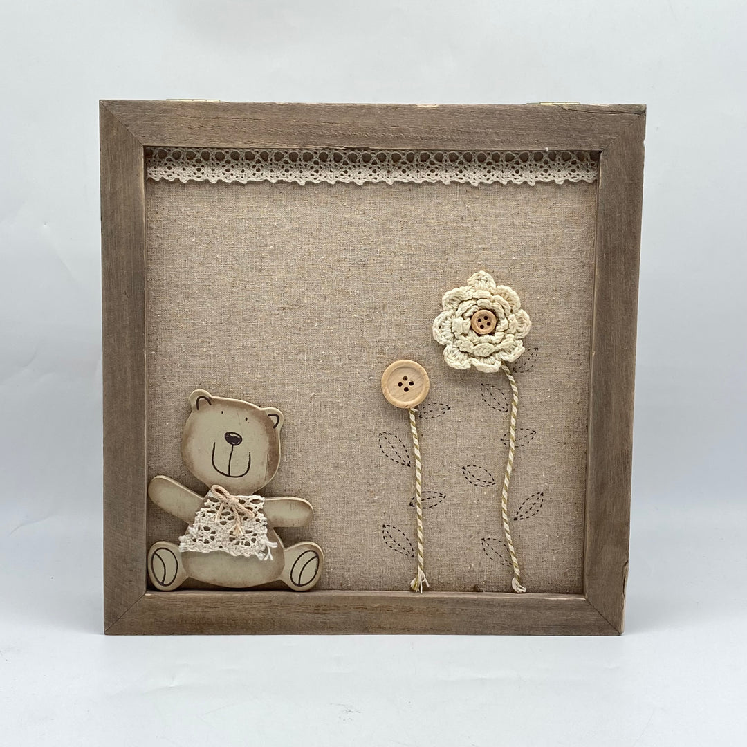 Handgjord Retro Minneslåda med Björnmotiv