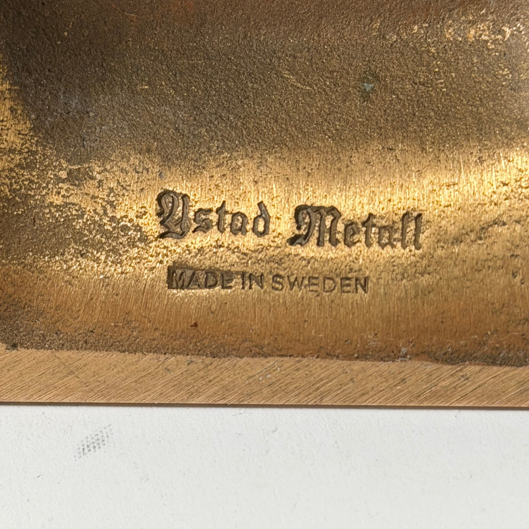 Retro guldfärgade ljusstakar Ystad Metall