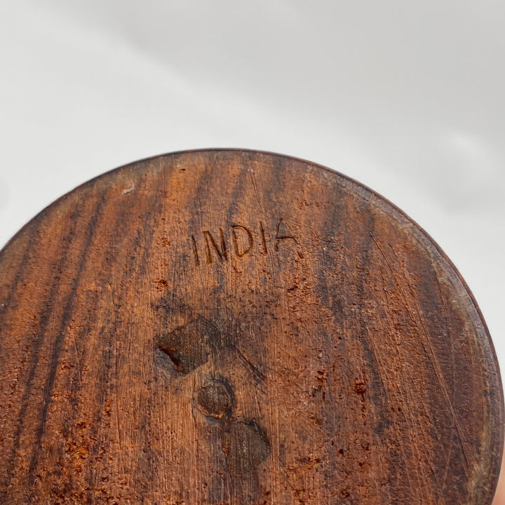 Unik retro handgjord träburk från Indien
