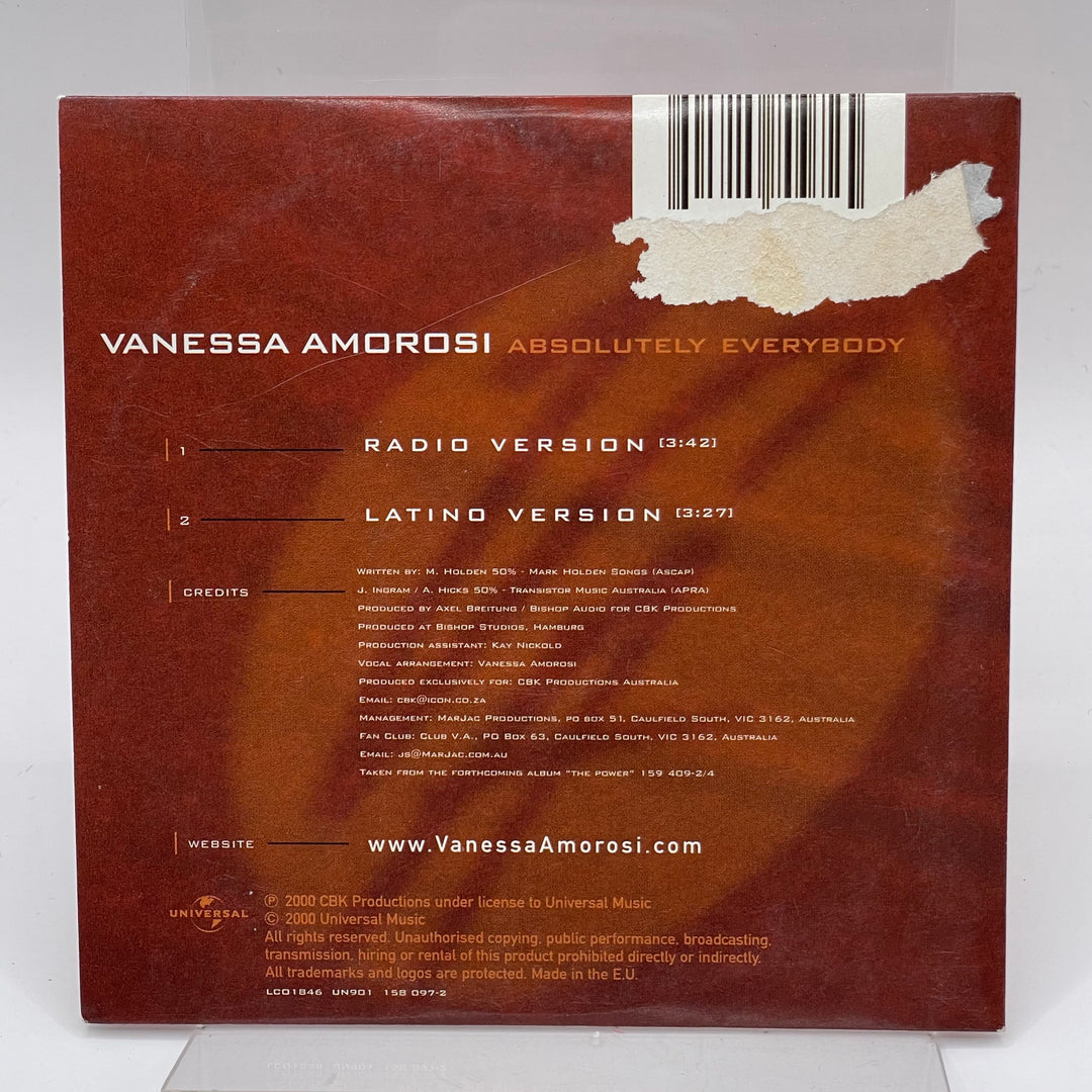 Vanessa Amorosi CD Singel Klassisk Pop 2000-tal