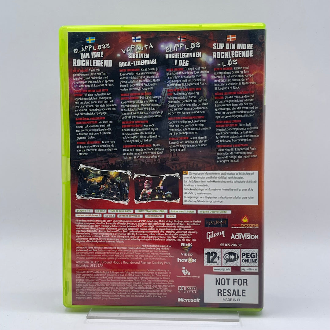 Guitar Hero III Xbox 360 Spelet Begagnat