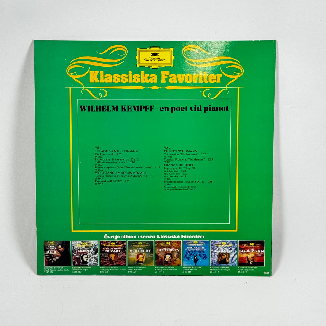 Klassisk LP-skiva av Wilhelm Kempff Retro