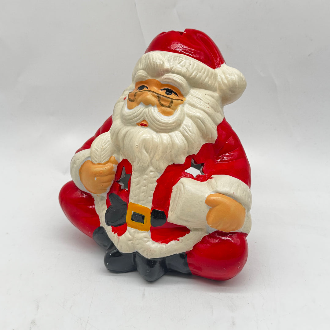 Retro keramikfigur av jultomten vintage charm
