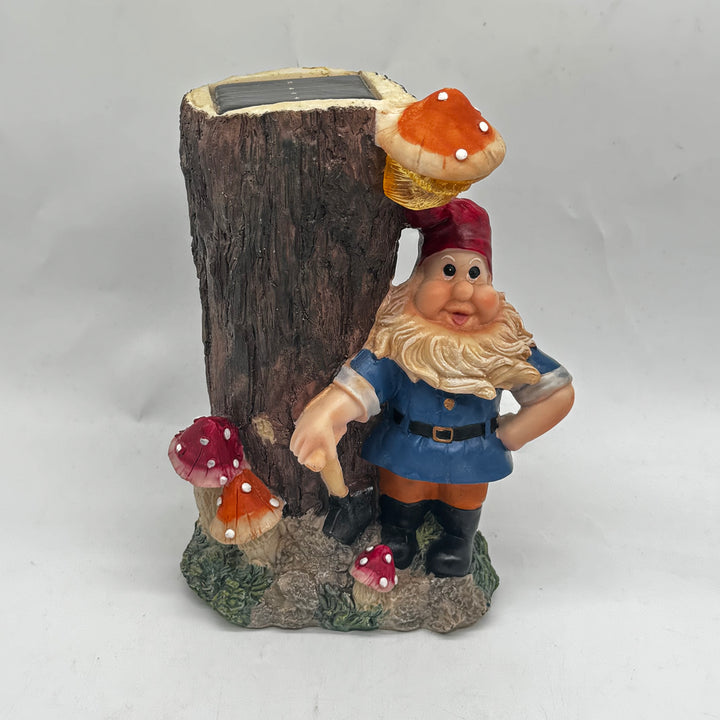 Solcellsdriven Tomte- och Stubbe Dekoration