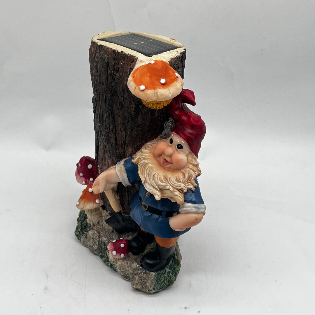 Solcellsdriven Tomte- och Stubbe Dekoration