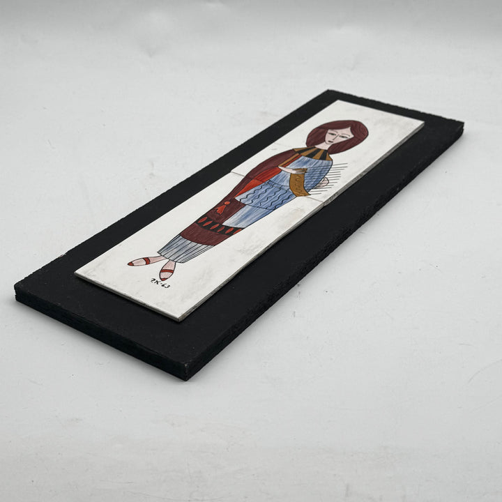 Retro Handmålad Folkloristisk Figurin från 1963