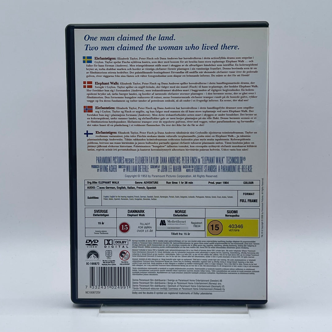 Klassisk DVD Elephant Walk med Elizabeth Taylor