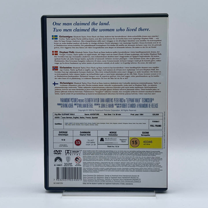 Klassisk DVD Elephant Walk med Elizabeth Taylor