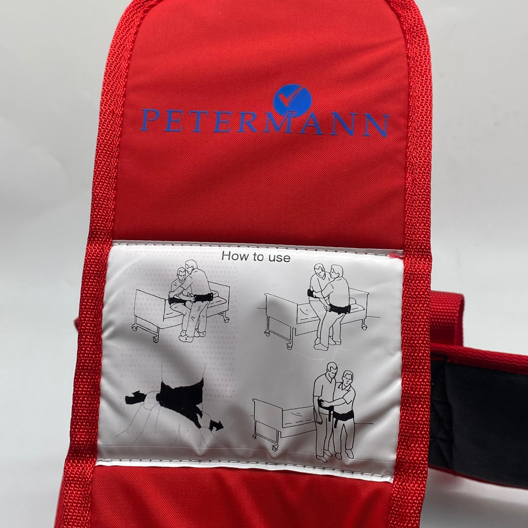 Petermann stödbälte med syntetmaterial i toppskick