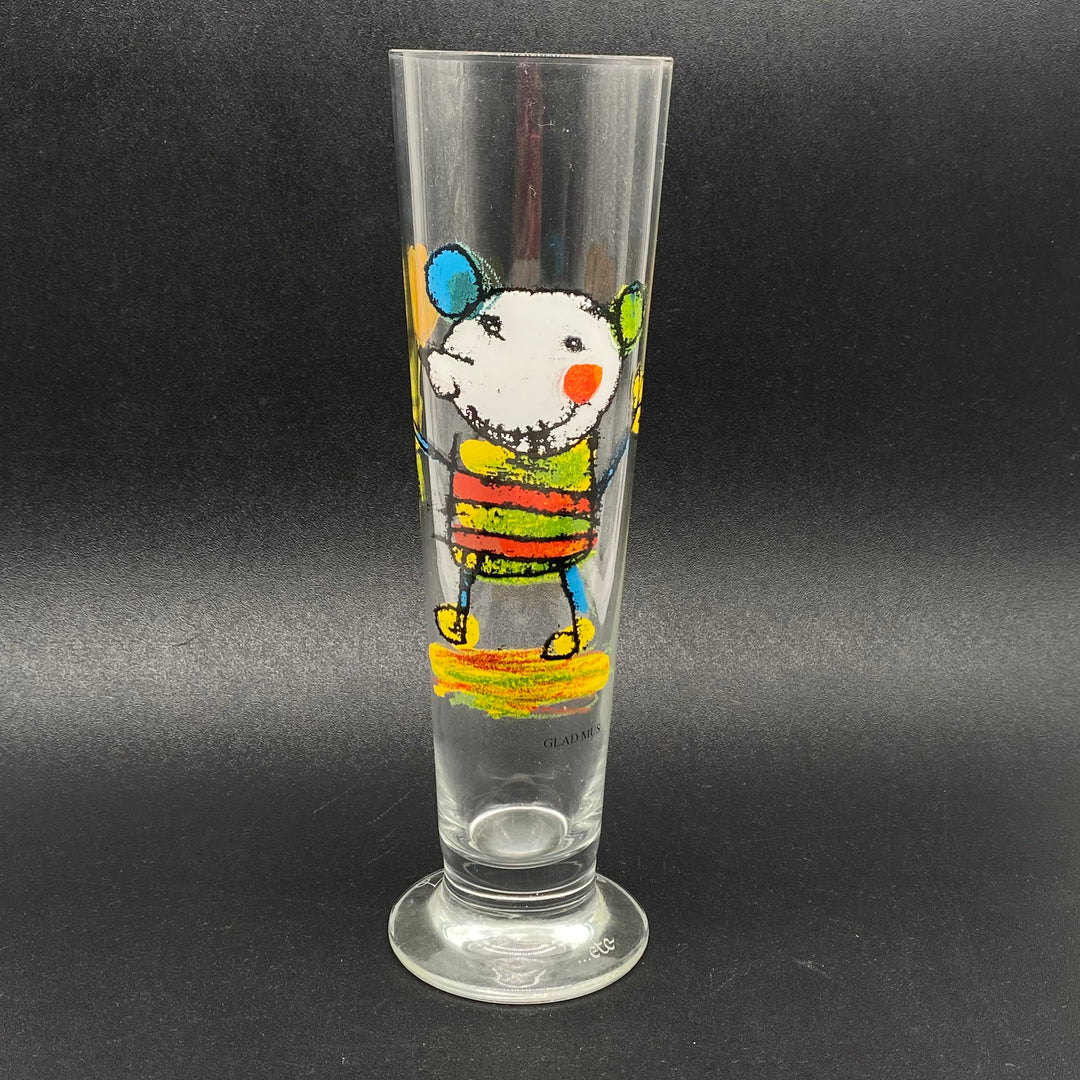 Lasse Åberg Unikt Glas med Musmotiv