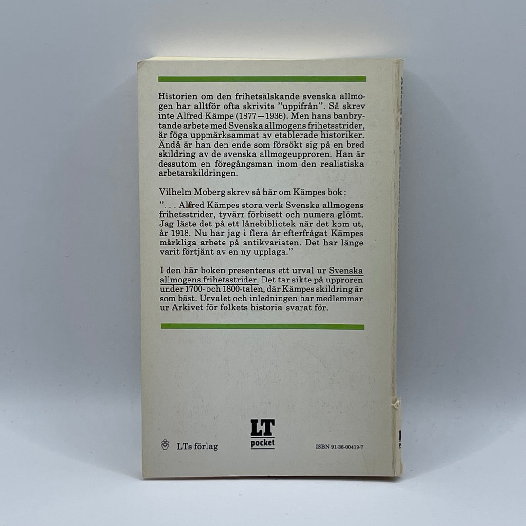 Historisk bok om Sveriges frihetsstrider