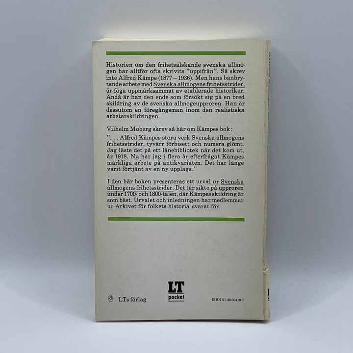 Historisk bok om Sveriges frihetsstrider