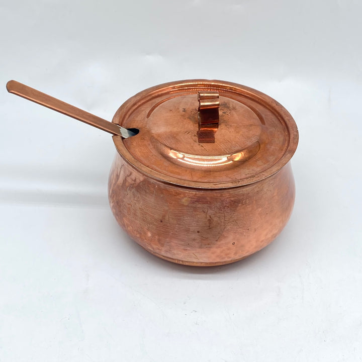 Retro Kopparpanna med Lock och Sked