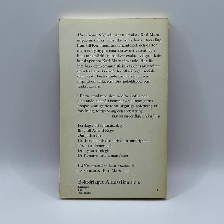 Karl Marx Människans Frigörelse Bok Retro