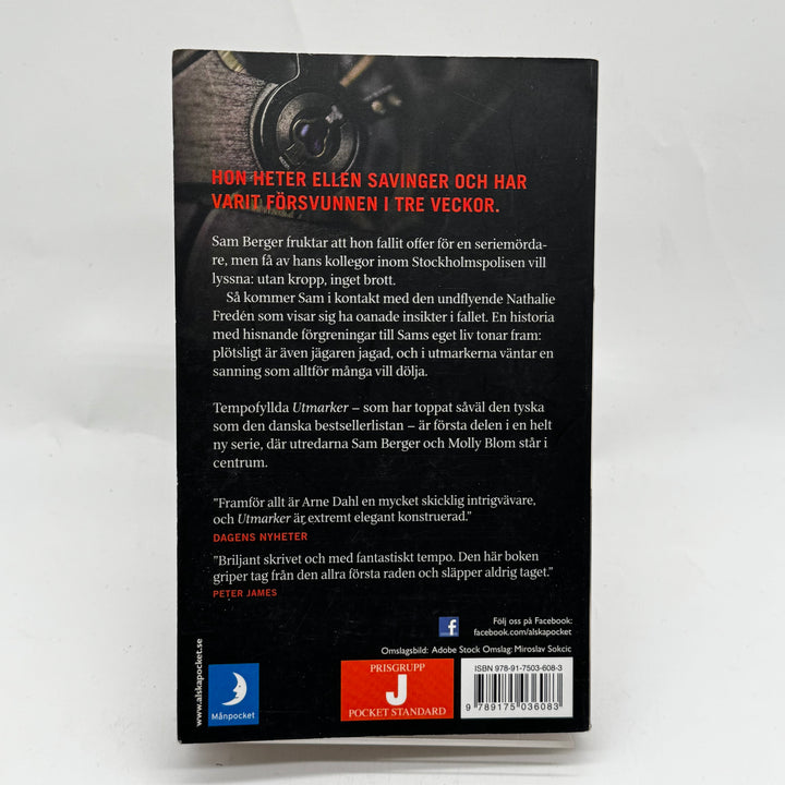 Kriminalroman Utmarker av Arne Dahl Begagnad