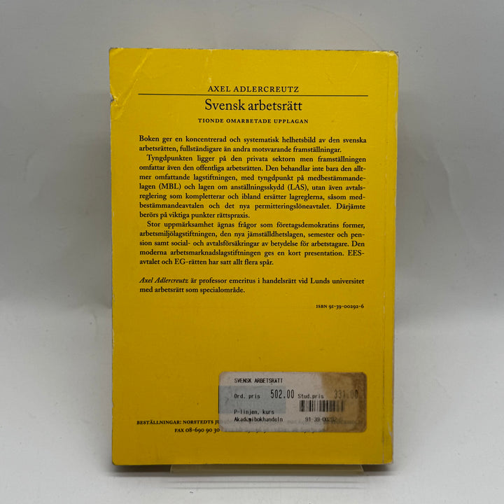 Svensk arbetsrätt av Axel Adlercreutz