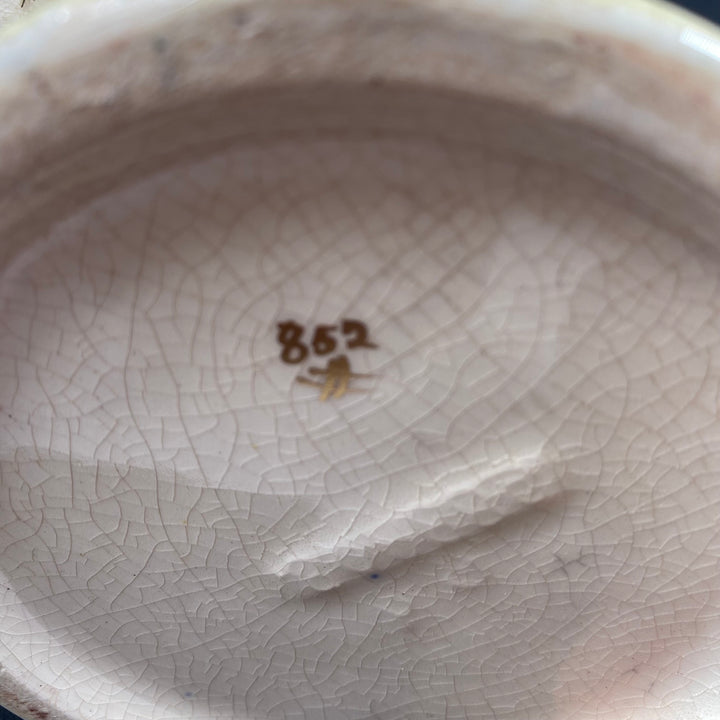 Retro Keramikkrus med Blommiga Motiv