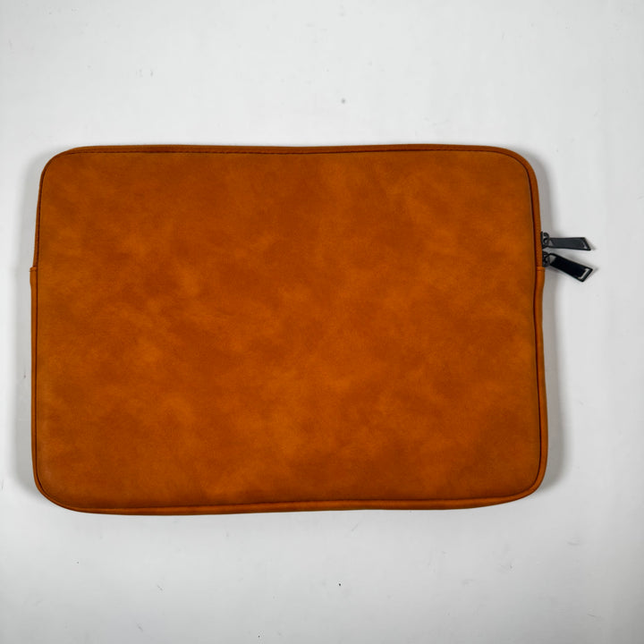 Klassisk datorväska i äkta brunt läder