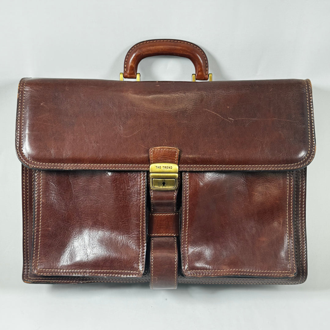 Klassisk läderportfölj från The Trend Retro