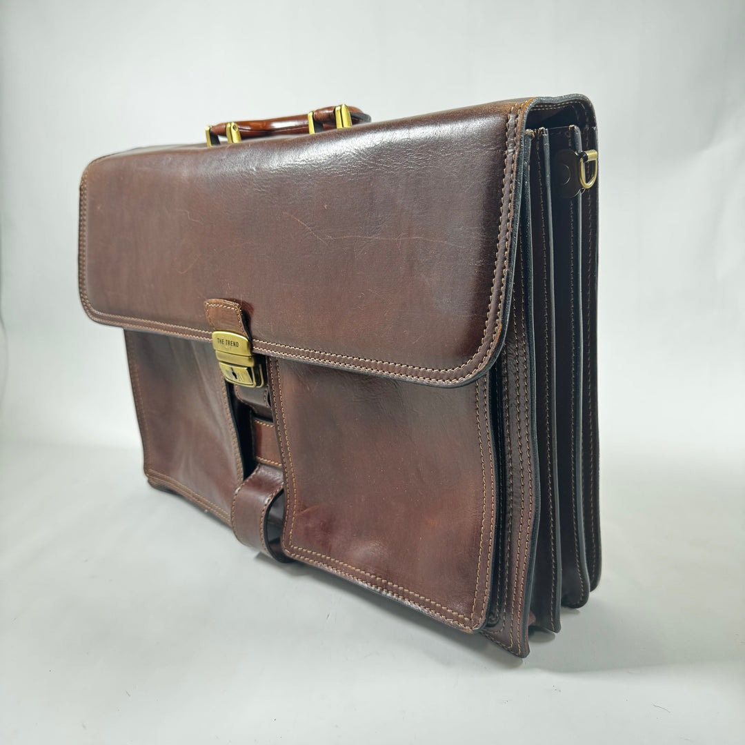 Klassisk läderportfölj från The Trend Retro