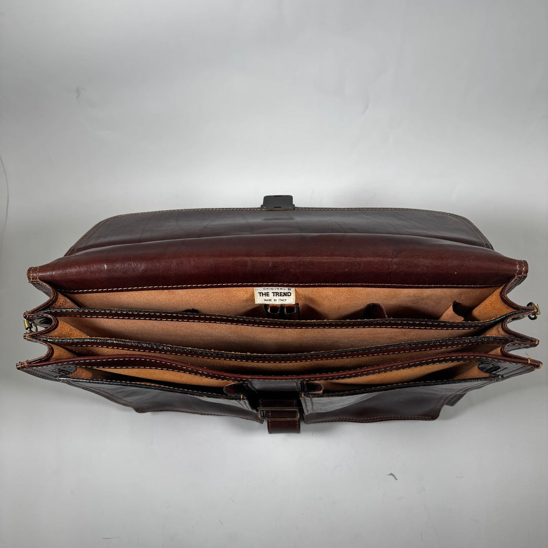 Klassisk läderportfölj från The Trend Retro