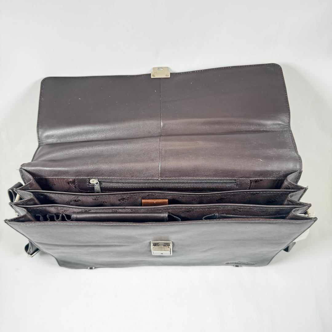 Stor elegant läderportfölj Banco International