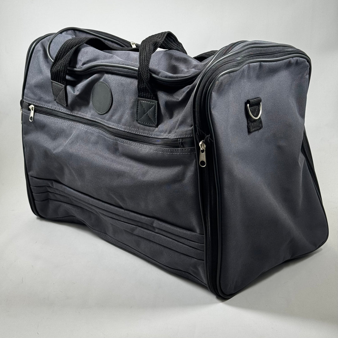 Mörkgrå praktisk weekendväska i syntet