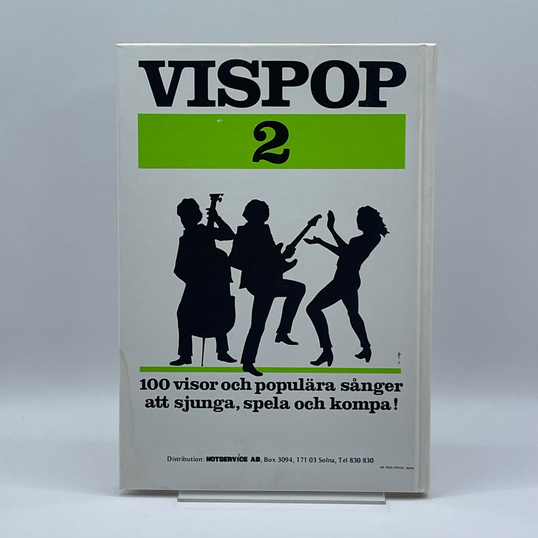 Vispop 2 retro sångbok i mycket gott skick
