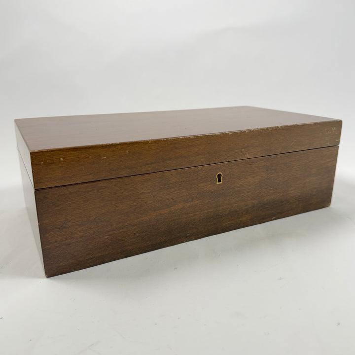 Retro cigarrhumidor i trä med hygrometer