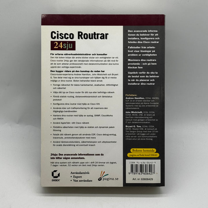 Cisco routrar 24sju svensk fackbok begagnad