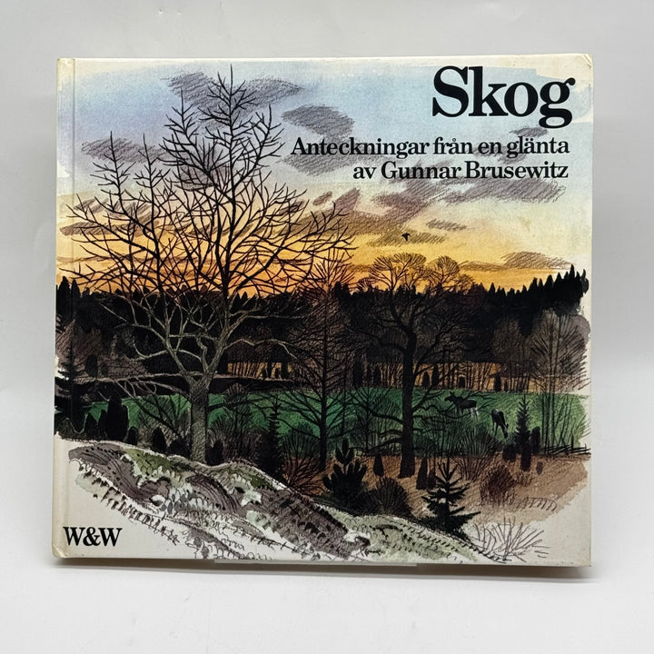 Skog naturbok Gunnar Brusewitz retro inbunden